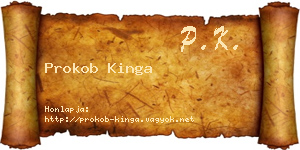 Prokob Kinga névjegykártya